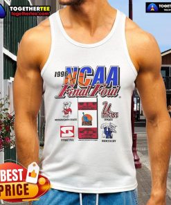 Official 1996 NCAA Final Four logo tank top featuring vibrant graphics for basketball fans and collectors.