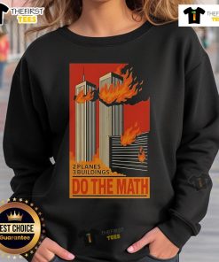 Official 9/11 sweatshirt featuring two planes and three buildings, emphasizing a powerful message about the tragic event.
