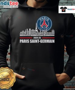 Official 2024-25 Champions Paris Saint-Germain F.C. limited edition hoodie featuring club logo and stylish design.