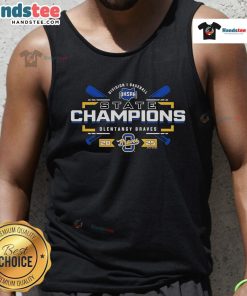 Alt Text: Official 2025 OHSAA Baseball D1 State Champions Olentangy Braves tank top, featuring team logo and championship details.