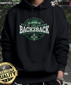 Alt Text: McNicholas Rockets hoodie celebrating 2025 OHSAA Boys Volleyball D2 Back-to-Back State Champions victory.