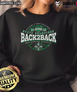 Alt Text: McNicholas Rockets sweatshirt celebrating 2025 OHSAA Boys Volleyball D2 Back-to-Back State Champions title.