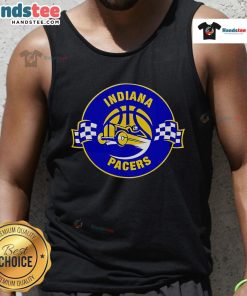 Official 2025 Pacers Racers Special Edition Tank Top featuring vibrant graphics and a comfortable fit for fans.
