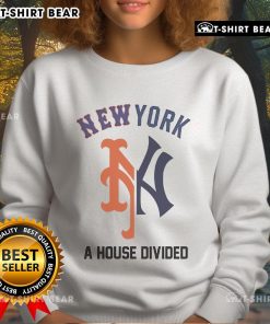 Alt Text: Official 2025 Yankees x Mets House Divided Subway Series Sweatshirt showcasing team logos and vibrant design.