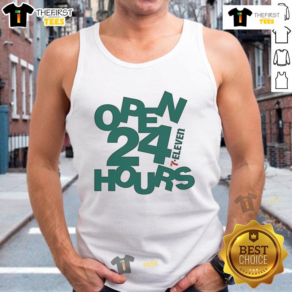 Official 7 Eleven Open 24 Hours Abstract Tank Top Official 7-Eleven Open 24 Hours abstract tank top featuring vibrant colors and stylish design for casual wear.