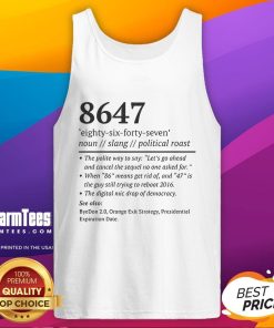 Anti-Trump taco tank top featuring a bold graphic design, perfect for expressing your political views in style.