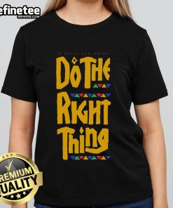 Official A Spike Lee Joint Do The Right Thing Ladies Tee featuring iconic film graphics and vibrant colors.