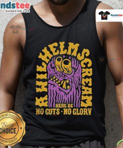 Official A Wilhelm Scream 'No Guts No Glory' tank top featuring bold graphic design, perfect for music fans and casual wear.