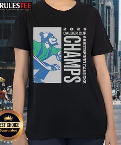 Official Abbotsford Canucks Calder Cup Victory green ladies tee showcasing team pride and style for fans.