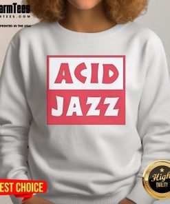 Official Acid Jazz Logo Sweatshirt featuring a stylish design with vibrant colors and a comfortable fit for music lovers.