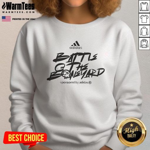 Official Adidas Battle at the Boneyard 2025 Sweatshirt featuring bold graphics and a stylish design for fans.