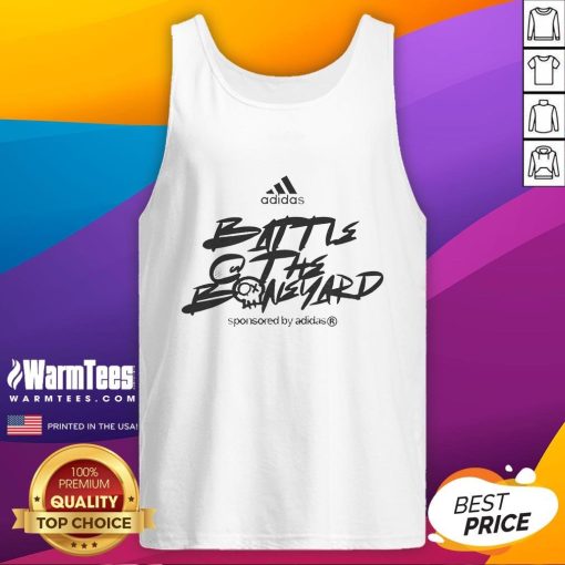 Alt Text: Official Adidas Battle at the Boneyard 2025 tank top featuring bold graphics and a stylish athletic design.