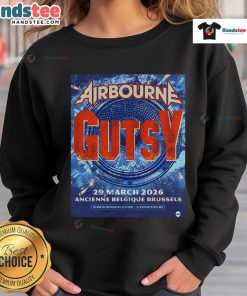 Official Airbourne Gutsy Garage Saarbrucken Live sweatshirt from the concert on March 29, 2026.
