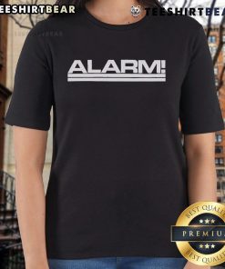 Official Alarm Logo Ladies Tee featuring a stylish design for fans of the band, perfect for casual wear.