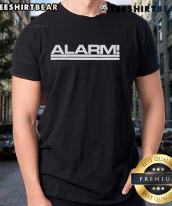 Official Alarm Logo T-Shirt featuring bold logo design on a stylish black cotton fabric, perfect for fans and casual wear.