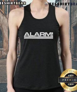 Official Alarm logo tank top featuring a bold design, perfect for fans of the band and stylish summer wear.