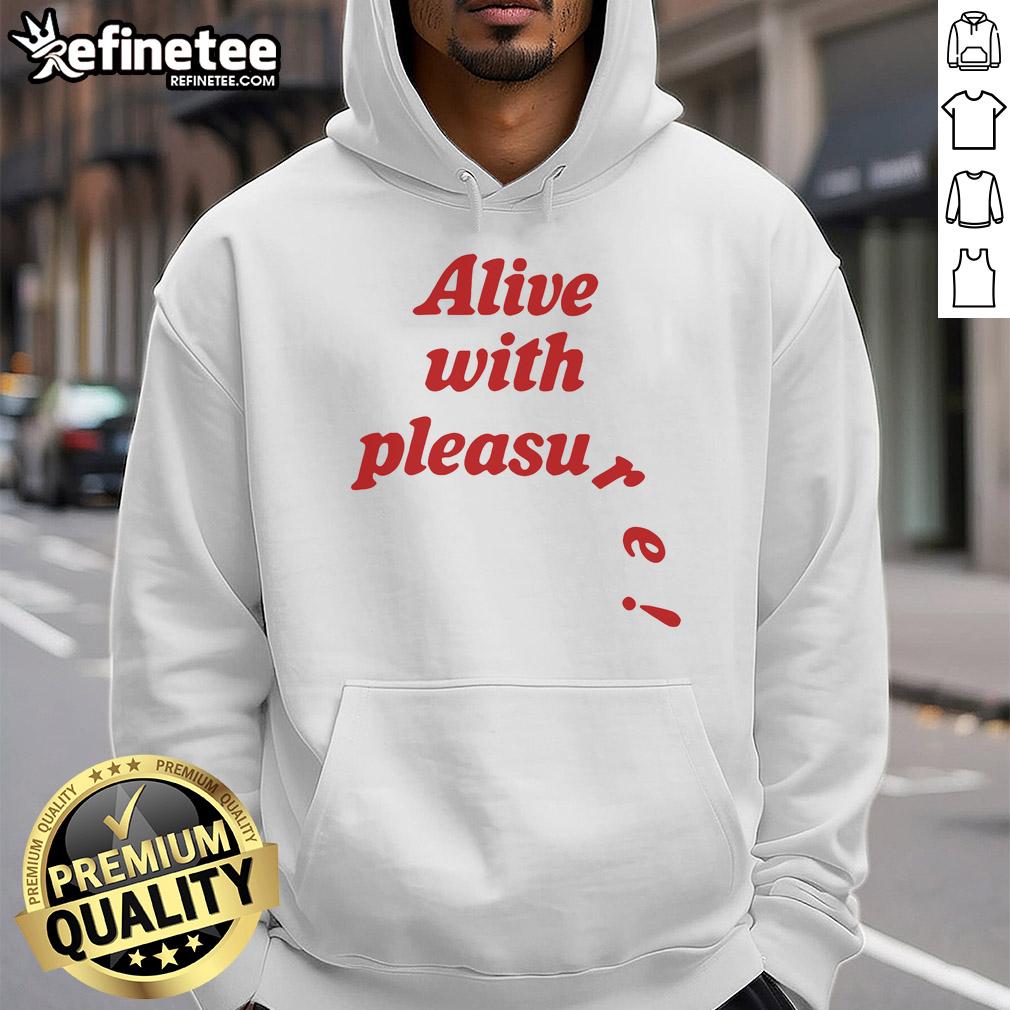 Official Alive With Pleasure Hoodie Official Alive With Pleasure Hoodie in black, featuring a stylish graphic design perfect for casual wear.