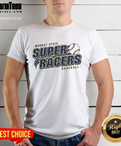 Official Allen Roulette Murray State NCAA Super Racer Baseball T-Shirt featuring vibrant team colors and logo.