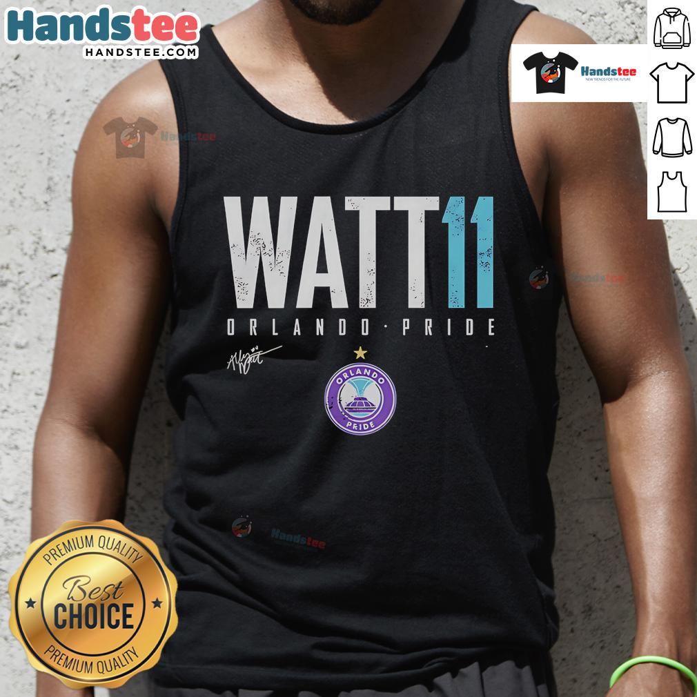 Official Ally Watt Orlando Pride Elite 11 Tank Top Alt Text: Official Ally Watt Orlando Pride Elite 11 Tank Top, featuring vibrant colors and stylish design for fans.
