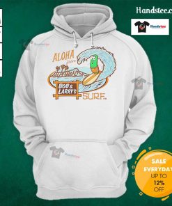 Official Aloha from Bob and Larry's Sure Hoodie featuring vibrant colors and fun design for fans of the show.