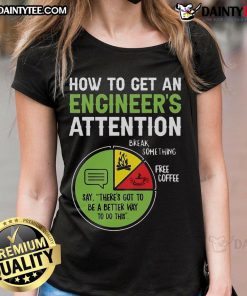 Official An Engineer's Guide to Attention Ladies Tee - stylish graphic tee for engineers, perfect for casual wear.