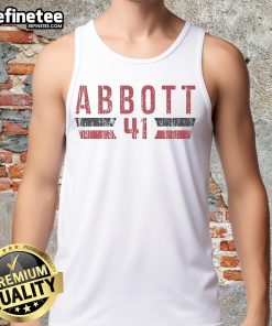 Vintage Cincinnati font tank top featuring Andrew Abbott's official design, perfect for summer wear and sports enthusiasts.