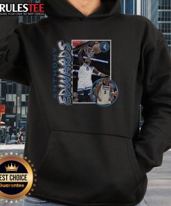 Official Anthony Edwards Navy Minnesota Timberwolves 90s Player Hoodie showcasing retro style and team spirit.