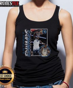 Official Anthony Edwards Navy Tank Top featuring Minnesota Timberwolves 90s player design, perfect for fans.