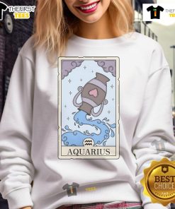 Official Aquarius Card Sweatshirt featuring zodiac design, perfect for astrology lovers and stylish comfort wear.