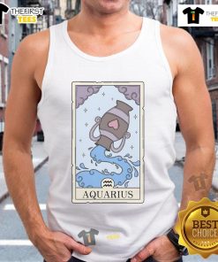 Official Aquarius Card Tank Top featuring zodiac design, perfect for astrology lovers and stylish summer wear.