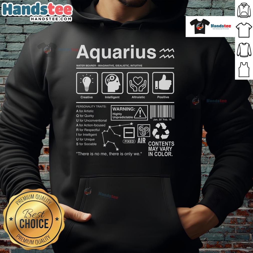 Official Aquarius Label Hoodie Official Aquarius Label Hoodie in navy blue, showcasing a stylish design perfect for astrology enthusiasts.
