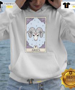 Official Aries Card Hoodie featuring zodiac design, perfect for astrology enthusiasts and stylish comfort wear.