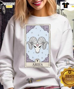 Official Aries Card Sweatshirt featuring zodiac design, perfect for astrology lovers and stylish everyday wear.