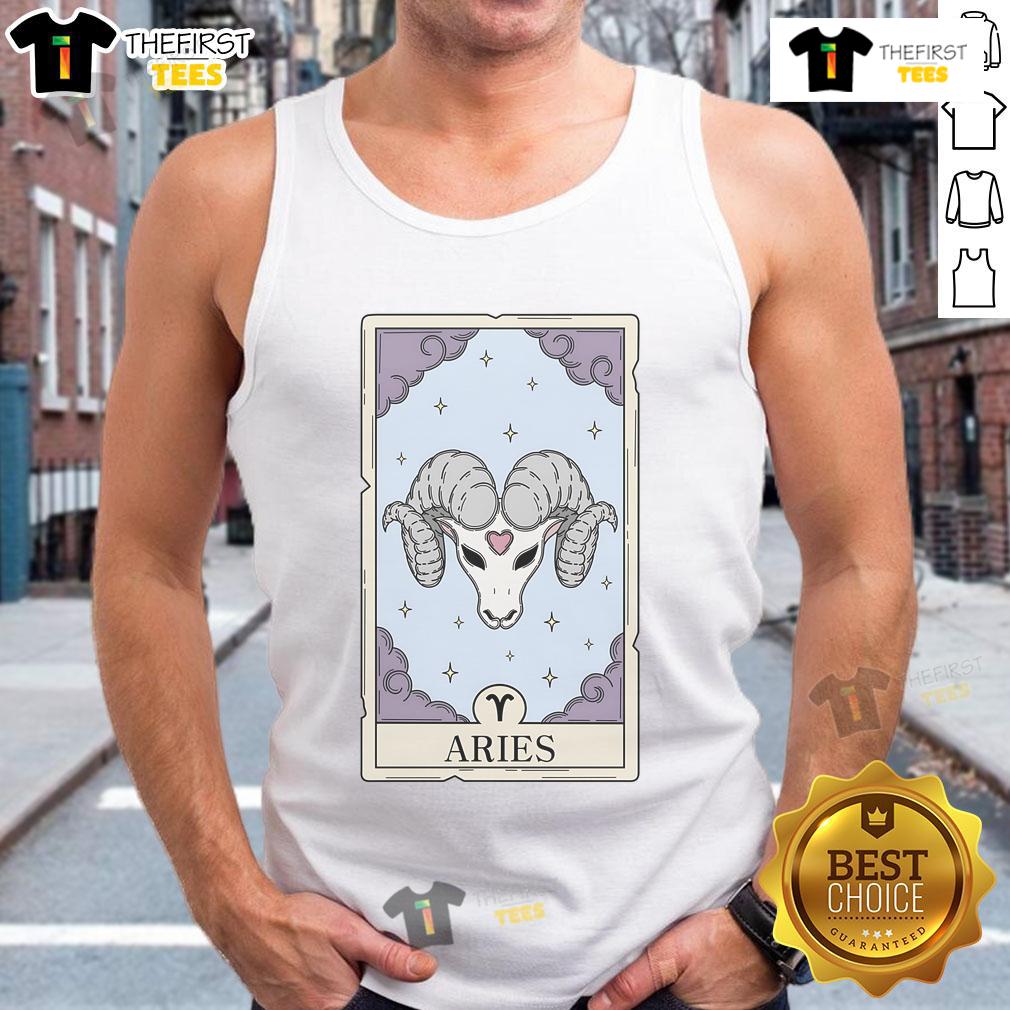 Official Aries Card Tank Top Official Aries Card Tank Top featuring a stylish zodiac design, perfect for astrology enthusiasts and casual wear.