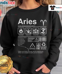 Official Aries Label Sweatshirt in stylish design, showcasing bold branding and comfortable fit for casual wear.