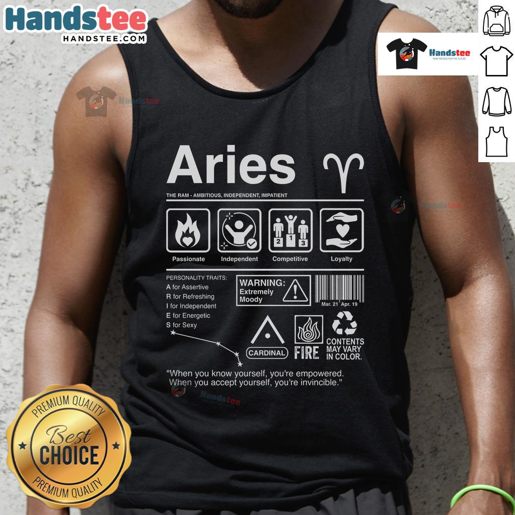 Official Aries Label Tank Top Stylish Official Aries Label Tank Top in vibrant colors, perfect for casual wear and showcasing your zodiac pride.