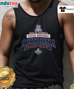 Official Arizona Wildcats 2025 NCAA Division I Baseball Super Regional Champions tank top showcasing team pride.