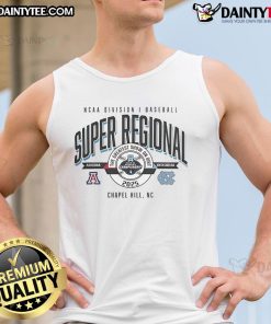Official Arizona Wildcats vs North Carolina Tar Heels NCAA D1 Baseball Super Regional 2025 tank top for fans.