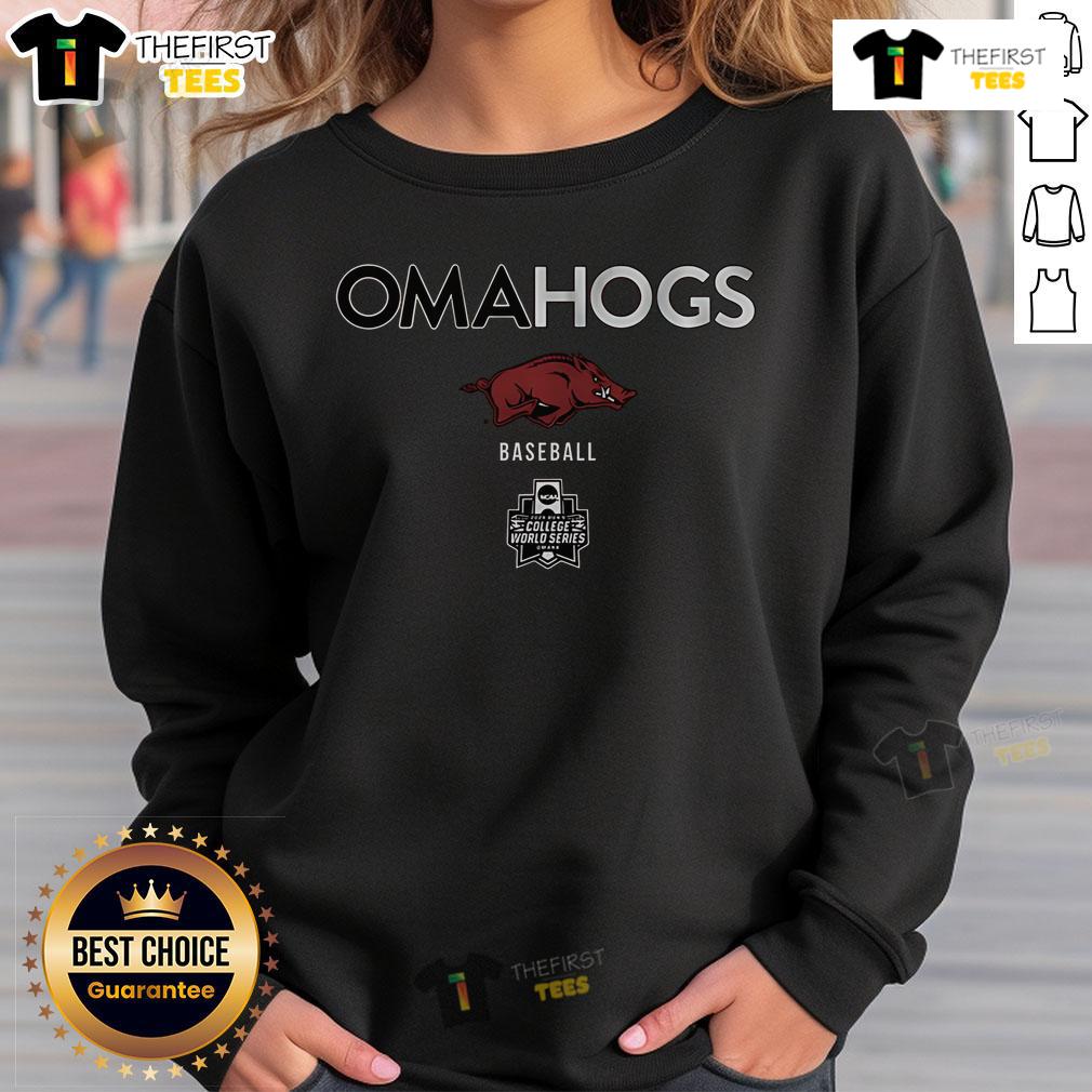 Official Arkansas Baseball Omahogs 2025 Mcws Sweatshirt Official Arkansas Baseball Omahogs 2025 MCWS Sweatshirt featuring team logo and vibrant colors for fans.