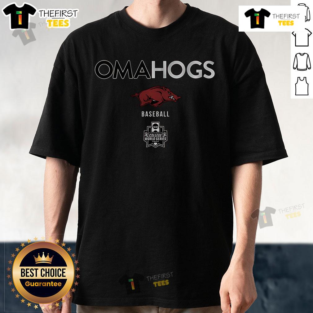 Official Arkansas Baseball Omahogs 2025 Mcws T Shirt Official Arkansas Baseball Omahogs 2025 MCWS T-shirt featuring bold team graphics and vibrant colors.