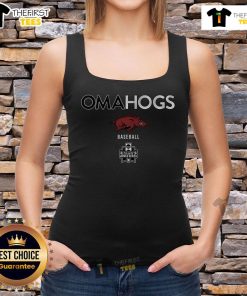 Alt Text: Official Arkansas Baseball Omahogs 2025 MCWS Tank Top featuring team colors and logo, perfect for fans.