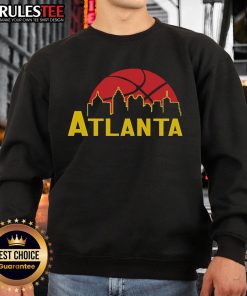 Alt Text: Official Atlanta Cityscape Skyline Sweatshirt featuring a vibrant skyline design, perfect for Atlanta enthusiasts.