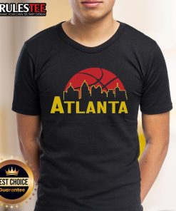 Official Atlanta Cityscape Skyline T-Shirt featuring a vibrant graphic of Atlanta's iconic skyline and landmarks.