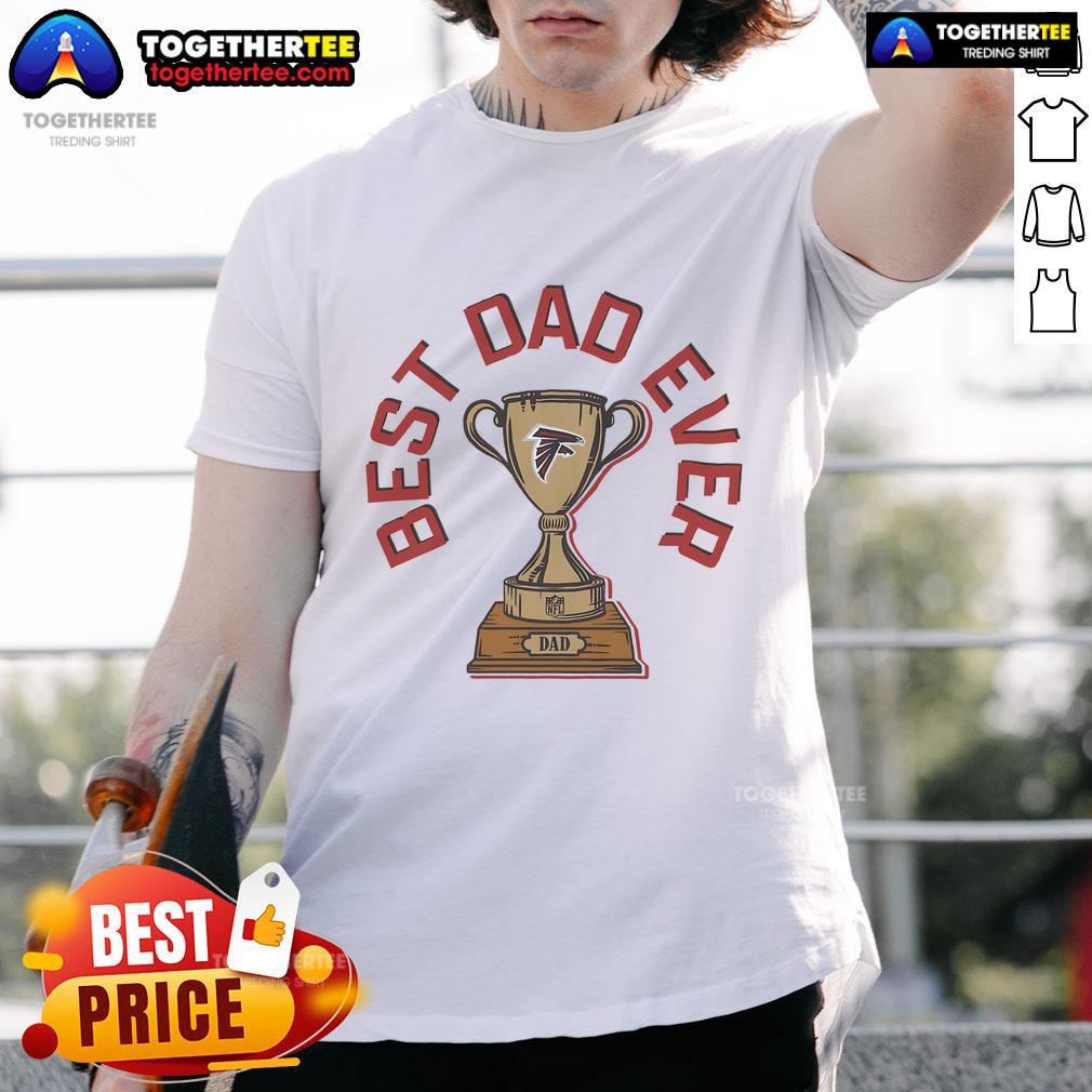 Official Atlanta Falcons Best Dad Ever Trophy T Shirt Official Atlanta Falcons Best Dad Ever Trophy T-Shirt featuring team colors and logo, perfect gift for Falcons fans.