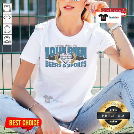 Official Average Bien Pils University Beers Sports tee for ladies, established 2021, showcasing school spirit and style.