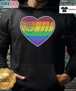Official Baseball Heart LGBT Pride Hoodie featuring vibrant colors and a heart design to celebrate diversity and love.