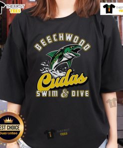 Official Beechwood Cudas Swim Dive Ladies Tee featuring a stylish design perfect for swim team supporters.