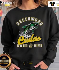 Alt Text: Official Beechwood Cudas Swim & Dive Sweatshirt, showcasing the team's logo and vibrant colors for swim fans.