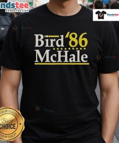 Official Bird Mchale '86 Boston Legends T-Shirt featuring iconic graphics celebrating Boston Celtics' history.