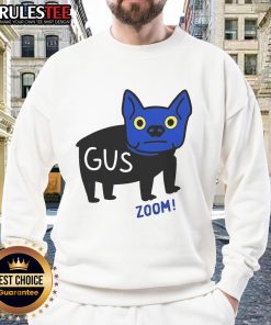 Official Blue Dog Cartoon Gus Zoom Sweatshirt featuring a vibrant design of Gus the dog in a cozy, stylish fit.
